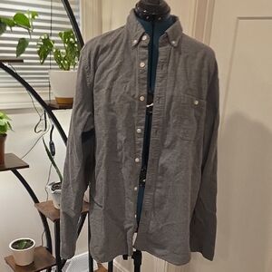 J. Crew Men's Gray Button-Up Shirt Jacket